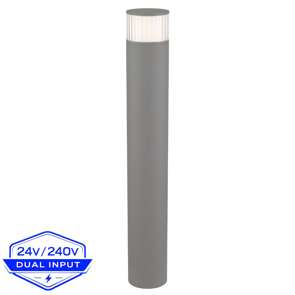Malabo LED Bollard Light 24V/240V 12W 3000K Grey - MALABO EX.P-GY