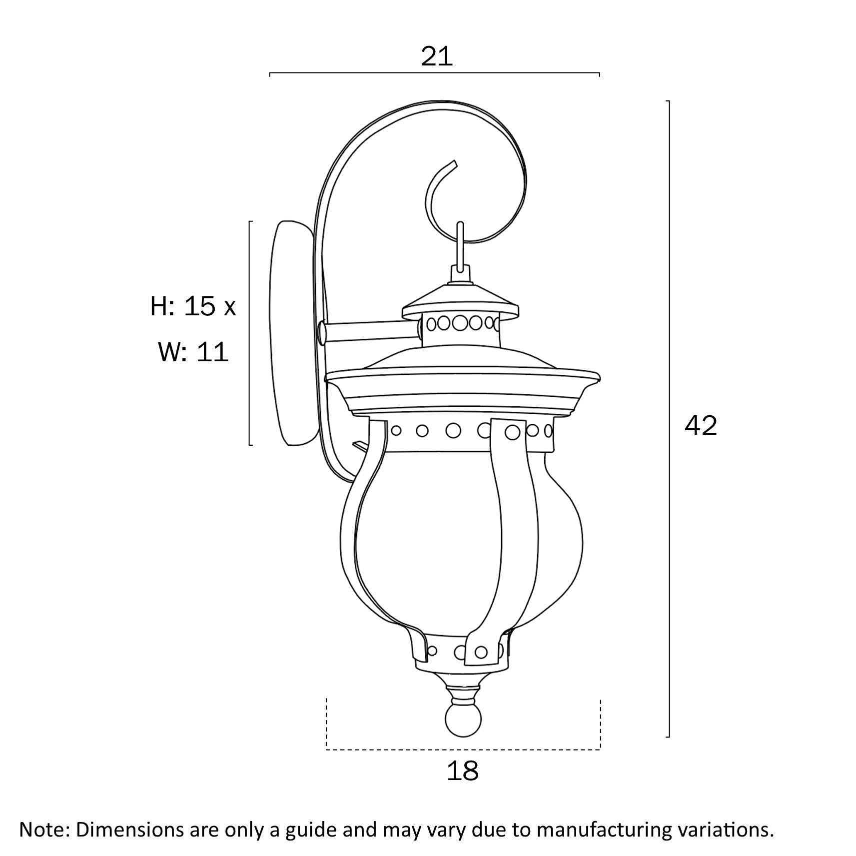 Mamo 18 Exterior Wall Bracket Light Black - MAMO EX18-BK