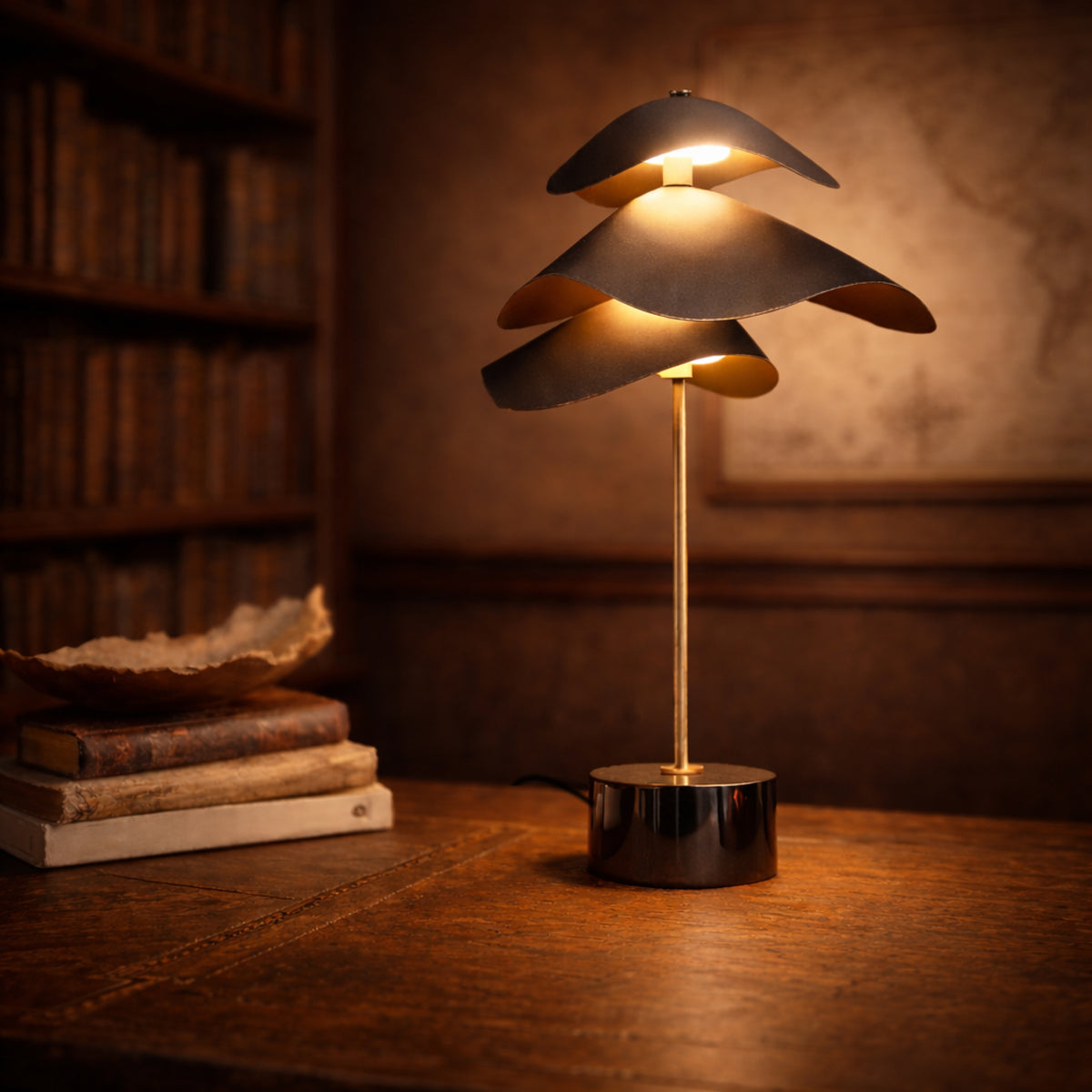 Mapel LED Table Lamp 6W 3000K Antique Brass - MAPEL TL-ABBKM