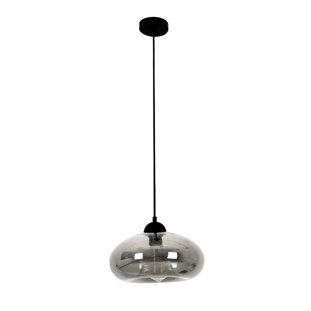 Buy Pendant Lights Australia MASON 1 Light Pendant With Smoked Oval Glass - MASON9