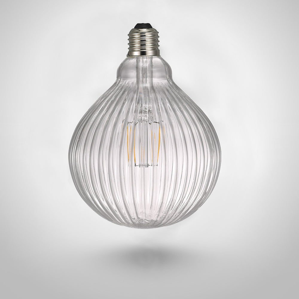 Avra Line Stripes G125 LED Filament Globe ES 240V 1.5W Clear Glass 2200K - 1441070