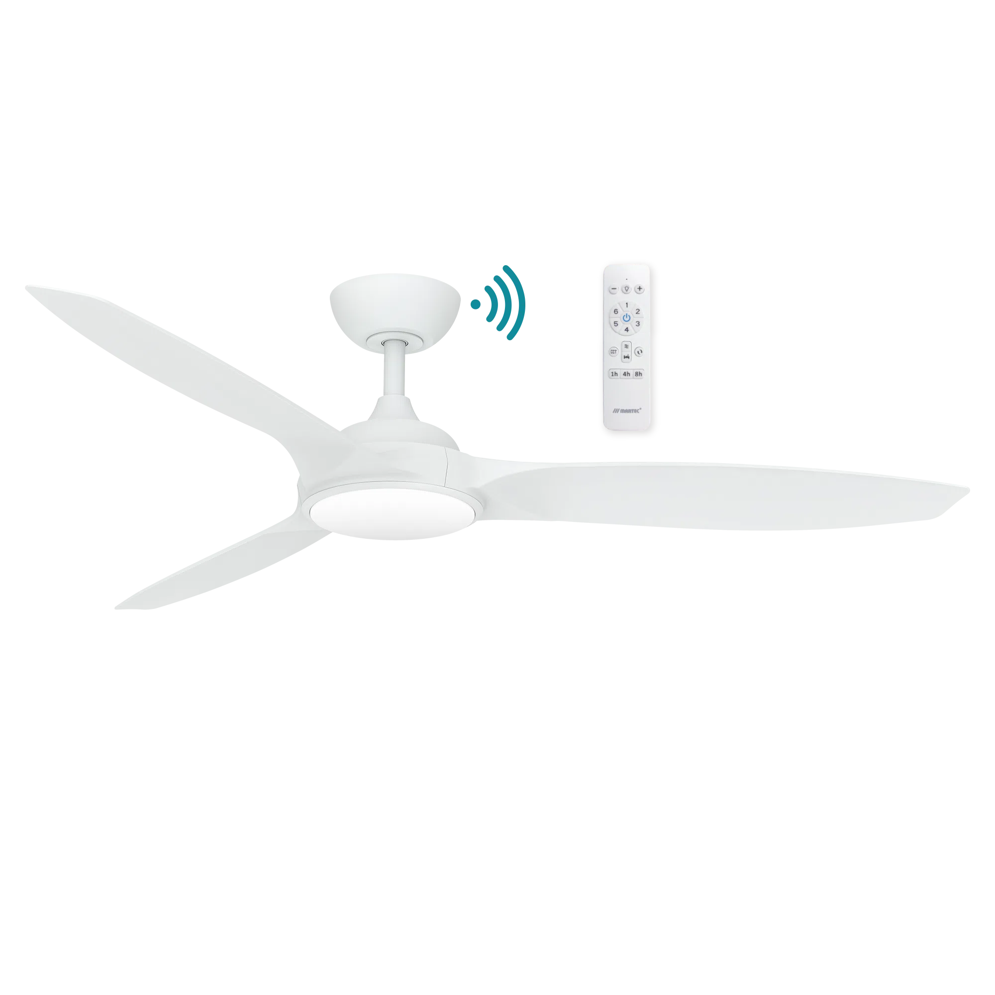 Newport DC Ceiling Fan With LED Light 56" 3 Blade Matt White With WIFI Remote - MDCN1433W