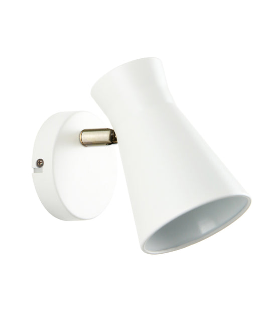 Metco Adjustable Shade Wall Light Matte White & Antique Brass - MECTO-W2