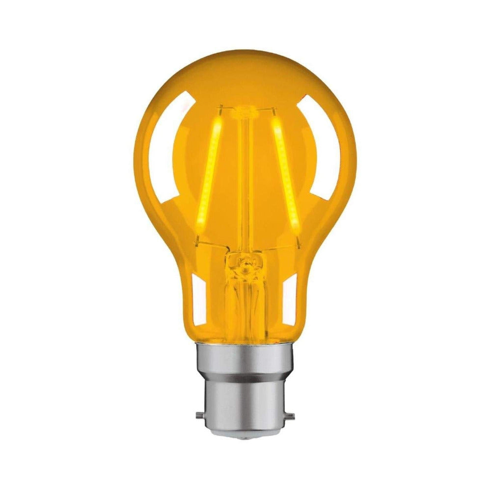 A60 LED Globe BC 240V 2W Yellow - MGL289Y