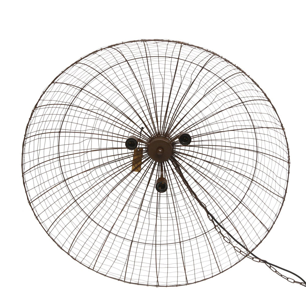 Cray Dome 3 Light Wire Weave Dome Pendant Antique Copper - ZAF11137