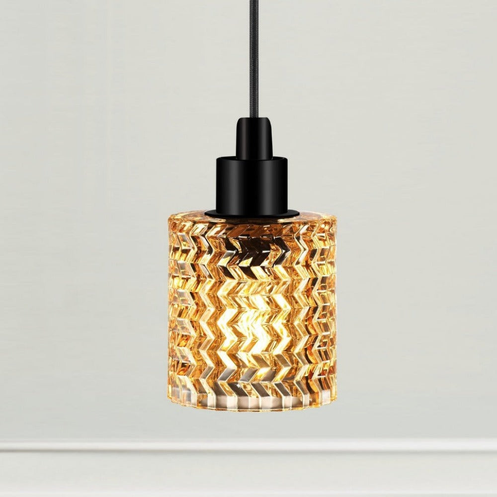 Hollywood Pendant Light Amber Glass - 46483027