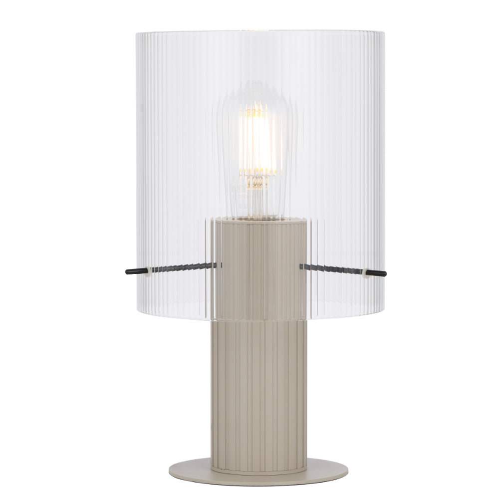 Mika Table Lamp Grey & Clear - MIKA TL-GY