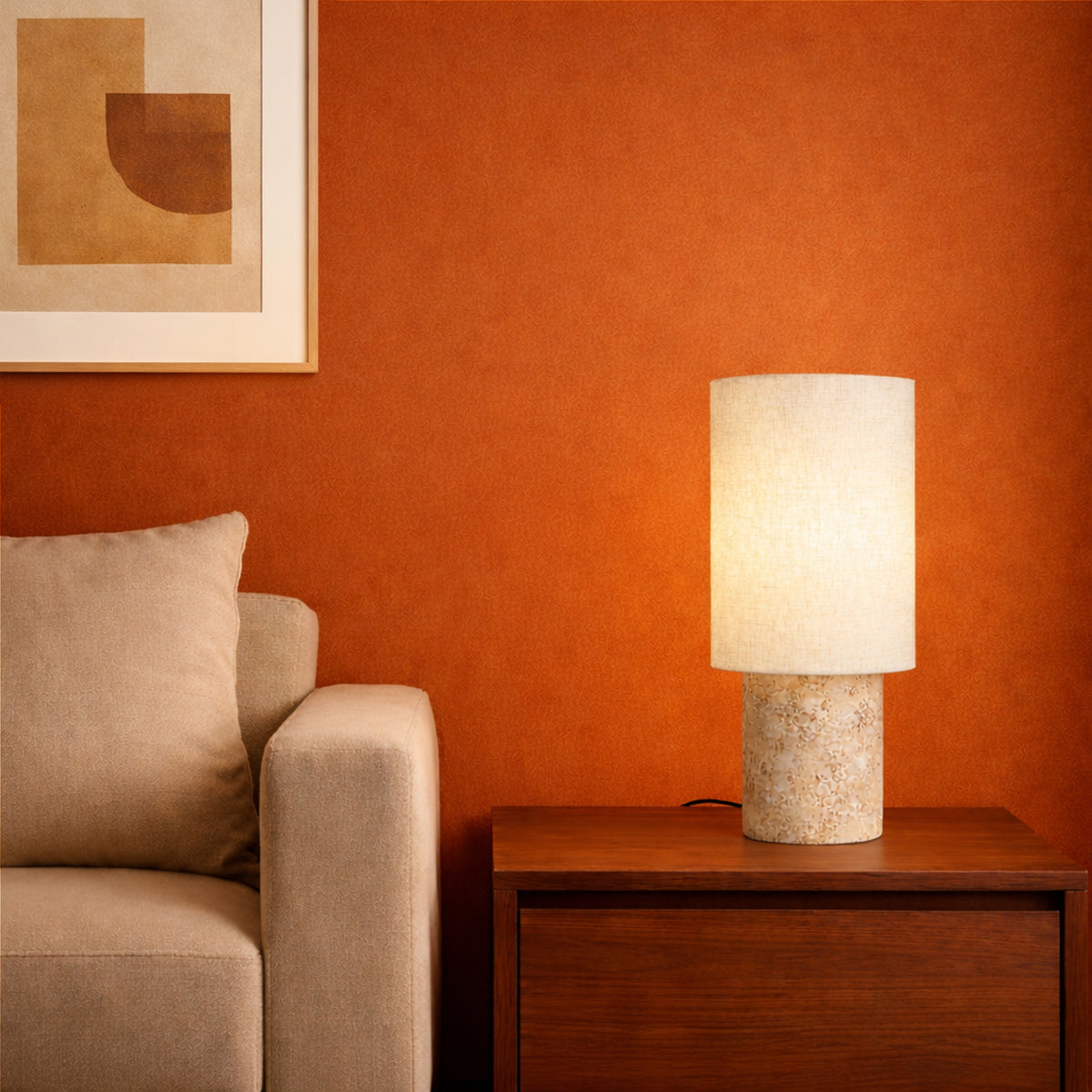 Minra Table Lamp Beige - MINRA TL-BE