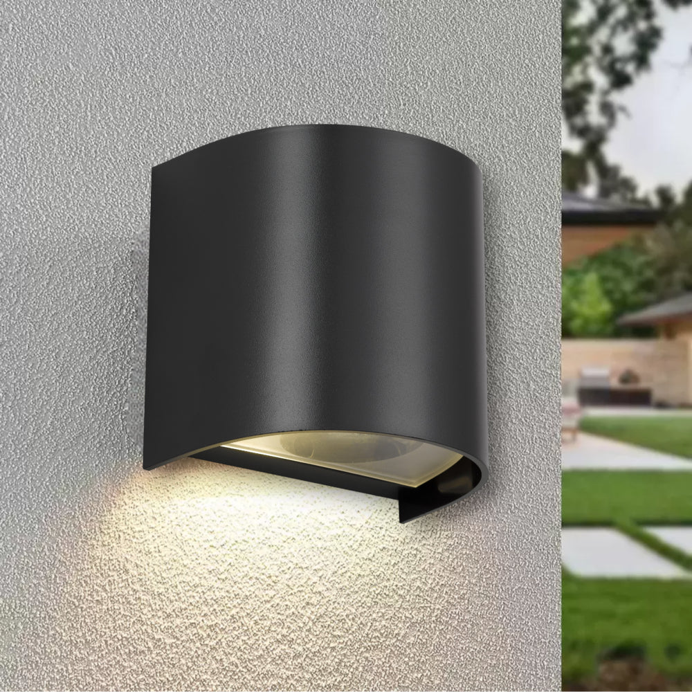 Miro Aluminium Single Exterior Wall Light Black - MIRO EX1-BK