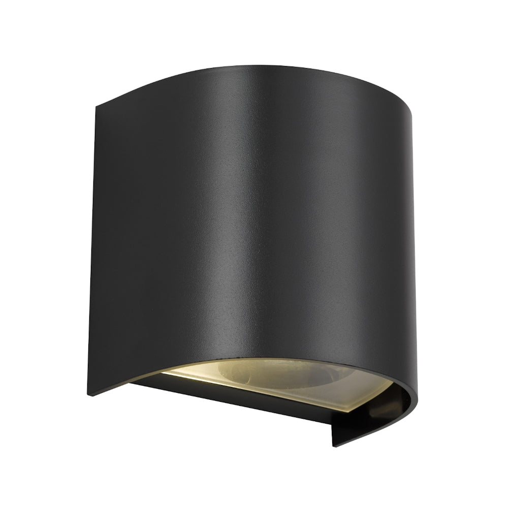 Miro Aluminium Single Exterior Wall Light Black - MIRO EX1-BK