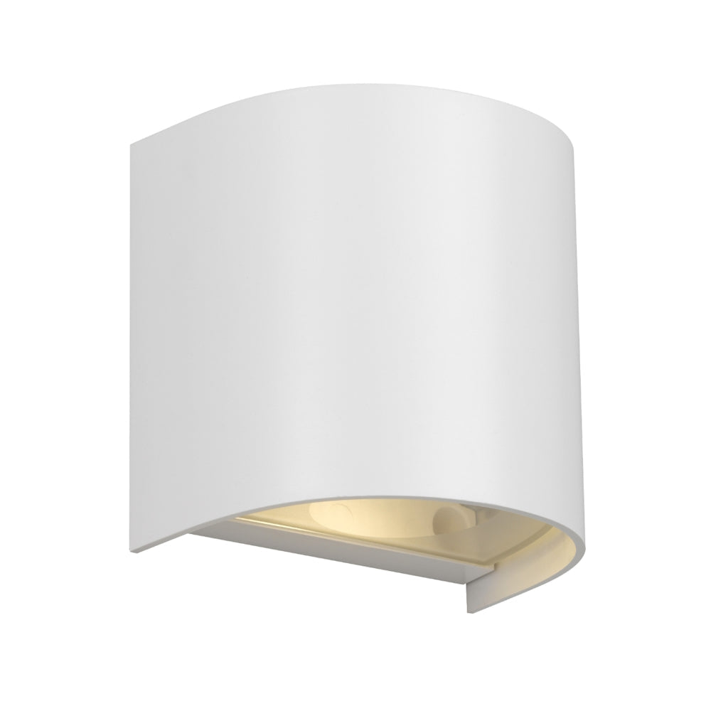 Miro Aluminium Single Exterior Wall Light White - MIRO EX1-WH