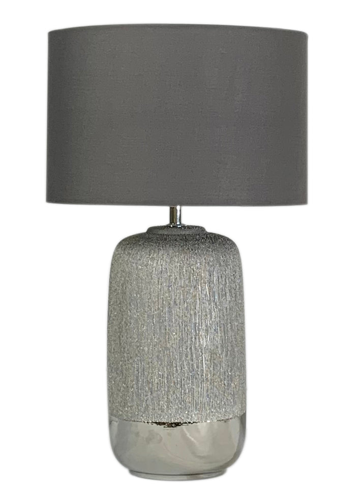 MISTY Table Lamp Silver / Grey Ceramic / Fabric - MISTY TL-SL