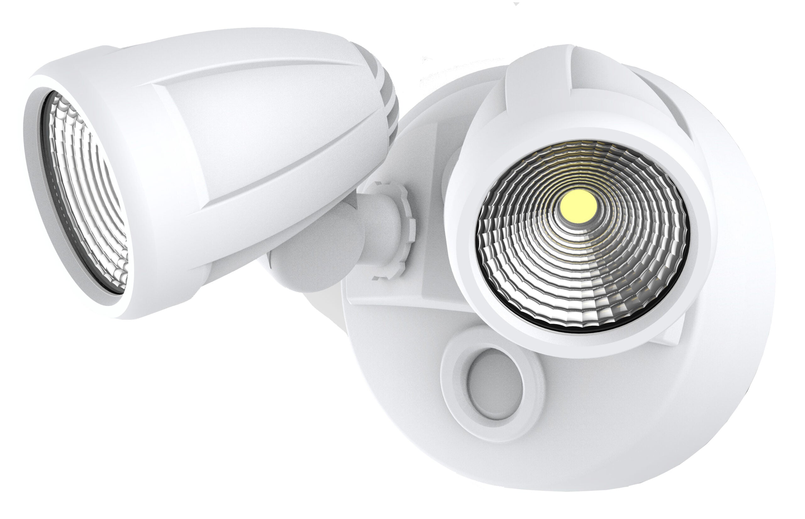 Bandit LED Security Wall Light Double Head 24W TRI Color White Without Sensor - MLXB3452W