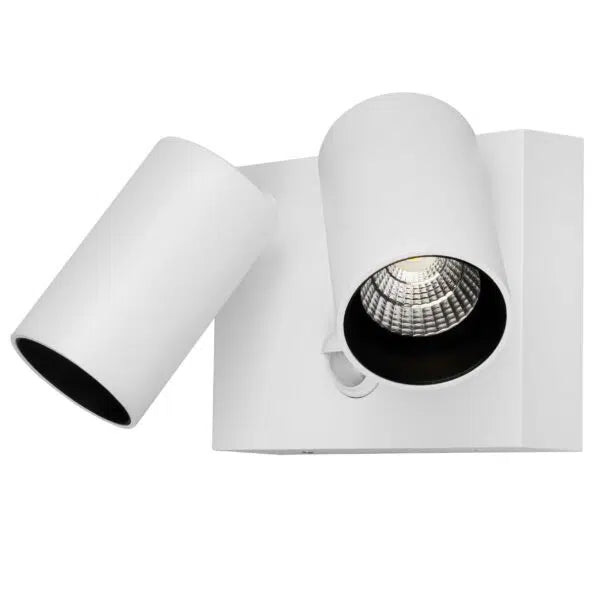 Capri LED 2 Light Spotlight with Sensor 9W TRI Color White - MLXC3452WS