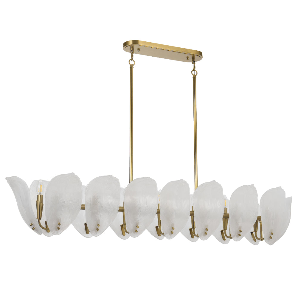 Monte 16 Light Rectangle Pendant Light Brass & Frost - MONTE PE16-BRS