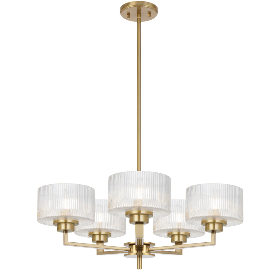 Moreno II 5 Light Pendant Antique Gold - MORENO2 PE5-AG