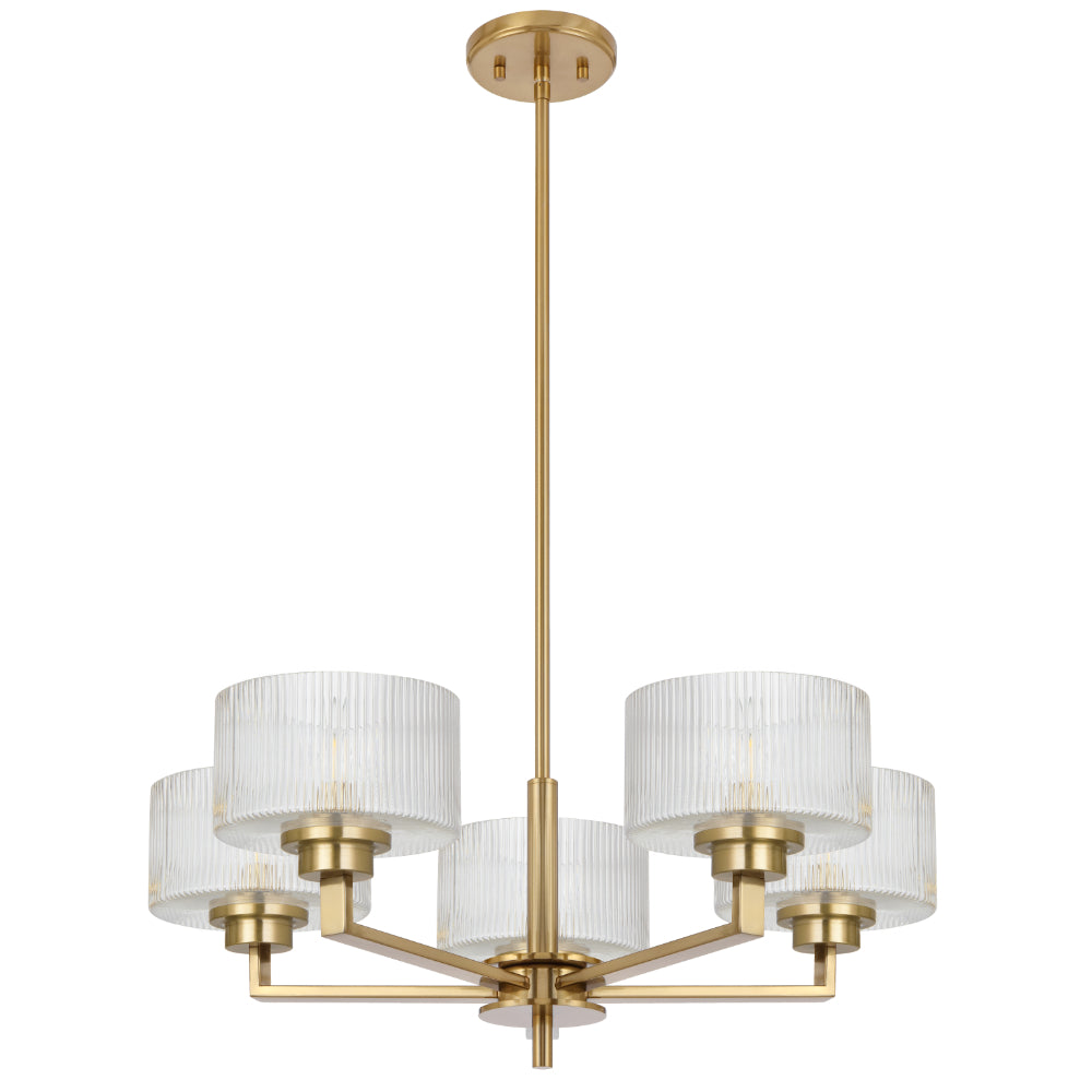 Moreno II 5 Light Pendant Antique Gold - MORENO2 PE5-AG