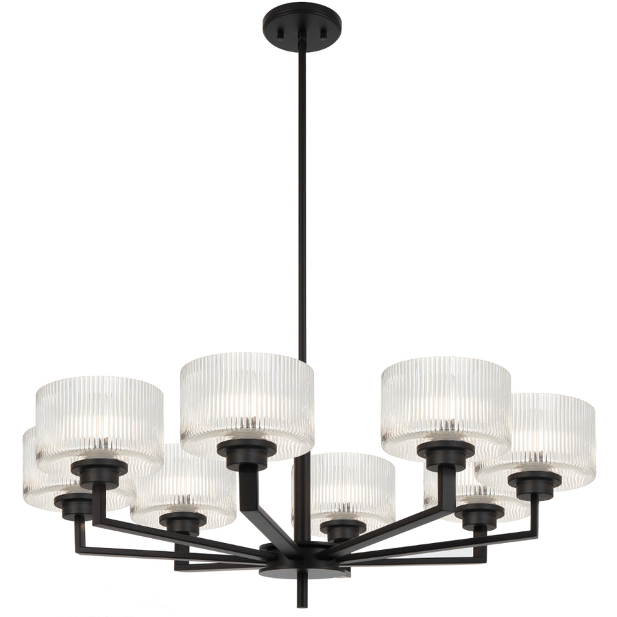 Moreno II 8 Light Pendant Black - MORENO2 PE8-BK