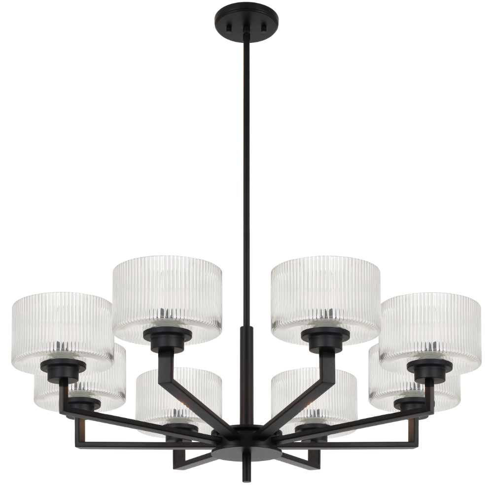 Moreno II 8 Light Pendant Black - MORENO2 PE8-BK