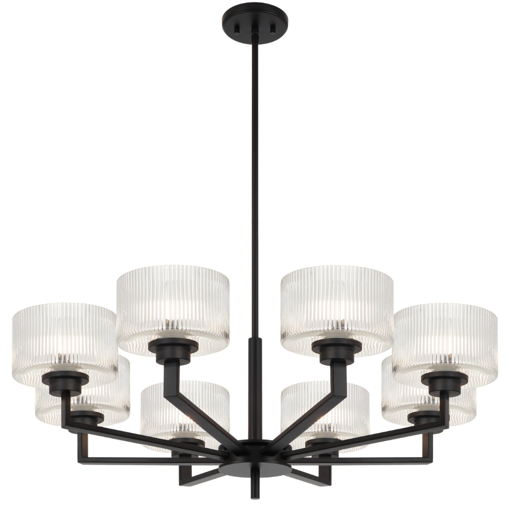 Moreno II 8 Light Pendant Black - MORENO2 PE8-BK
