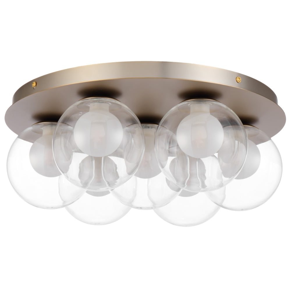 Mosari 7 Light Flush Mount Light Gold Matt & Clear Opal - MOSARI CTC7-GD