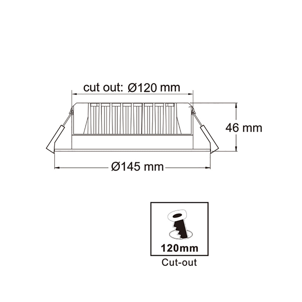 Buy Recessed Downlights Australia MOTION LED Recessed Sensor Downlight 15W 3000K - MOTION2