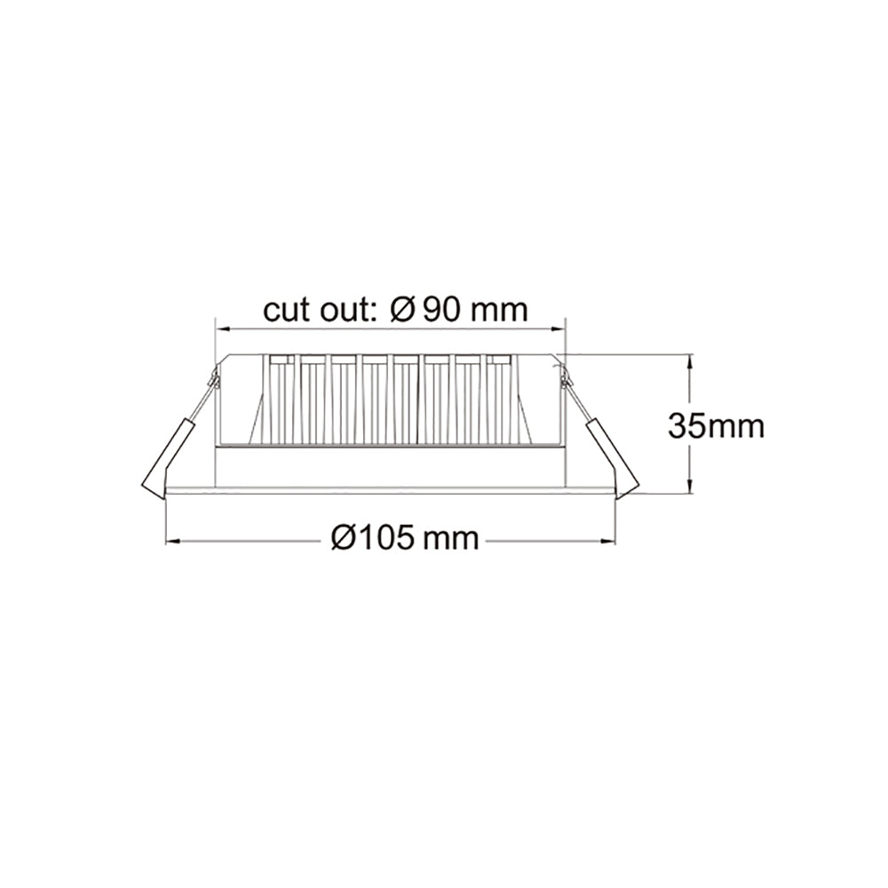 Buy Recessed Downlights Australia MOTION LED Recessed Sensor Downlight 10W 3000K - MOTION1