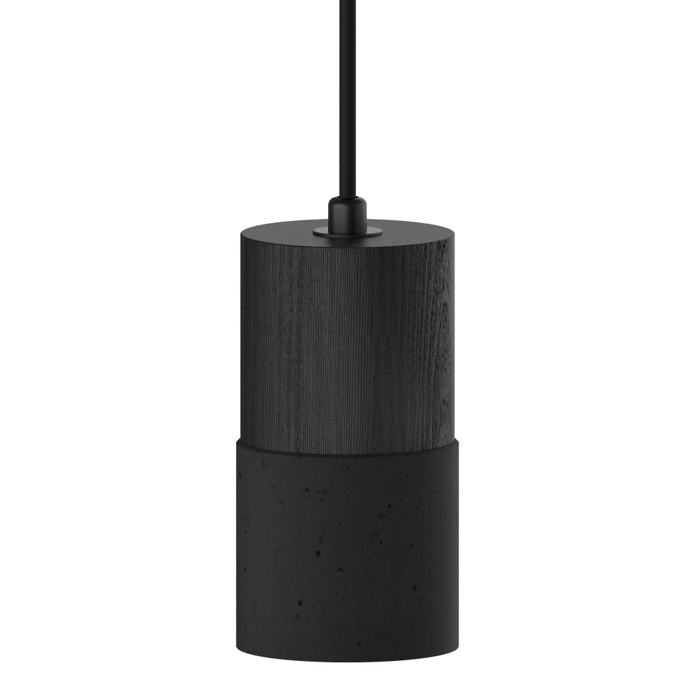 Lucian Mini Pendant Black Concrete / Wood - MPLS007