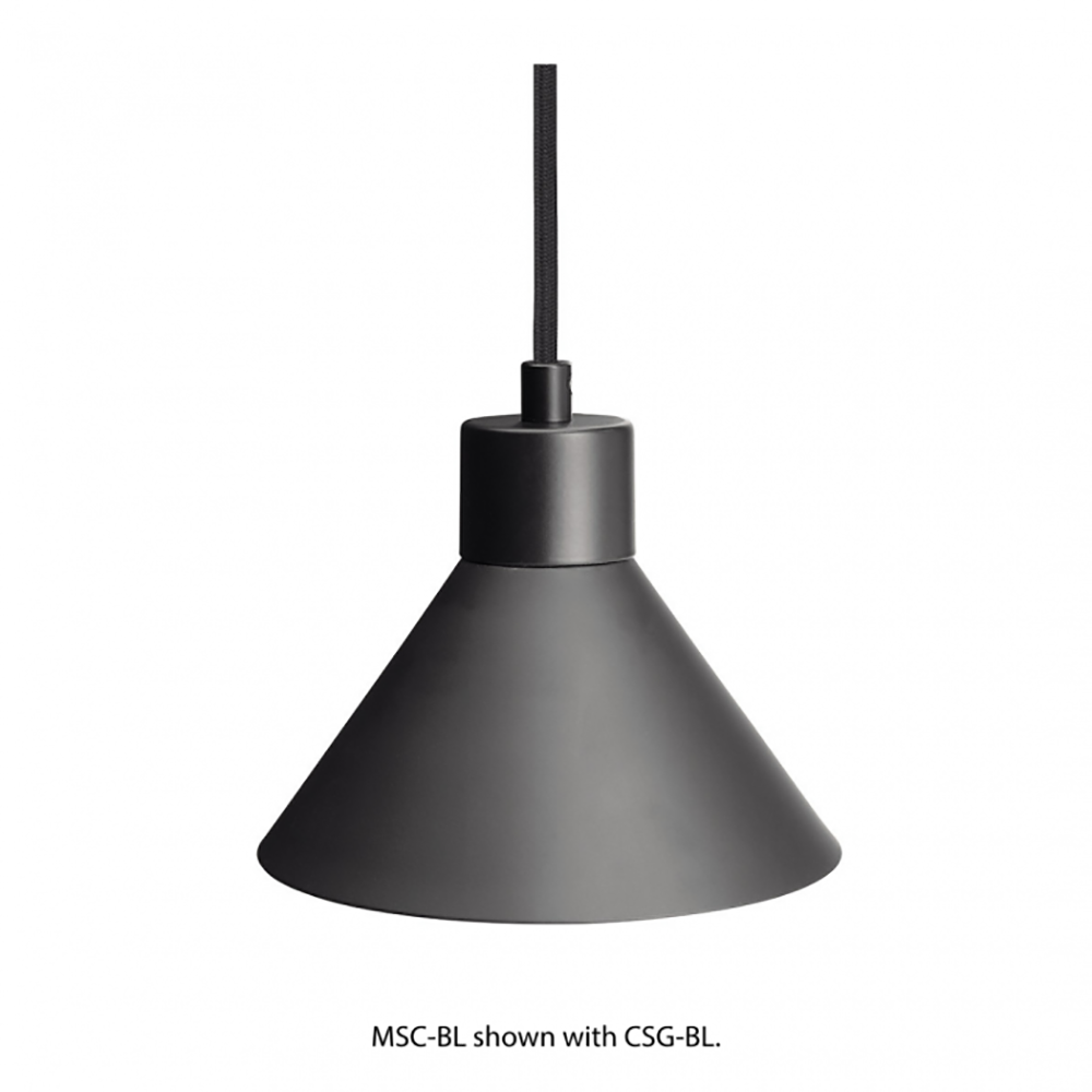 Buy Lamp Shades Australia Cone Lamp Shade Black Metal - MSC-BL