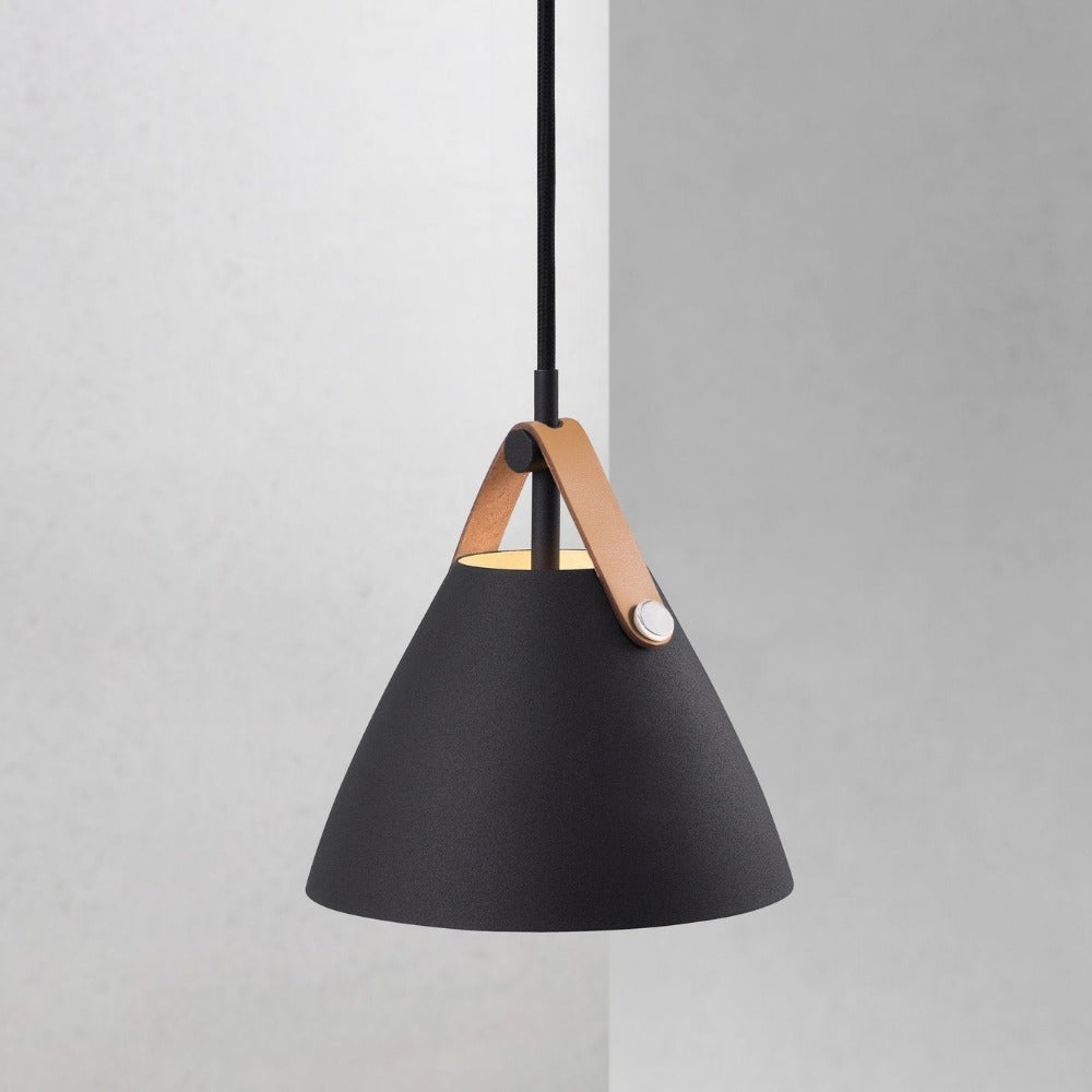 Buy Pendant Lights Australia Strap Pendant Light W165mm Black Metal - 84303003