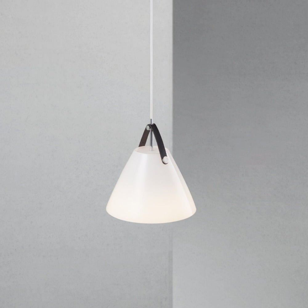 Buy Pendant Lights Australia Strap Pendant Light W270mm Opal white Glass - 84313001