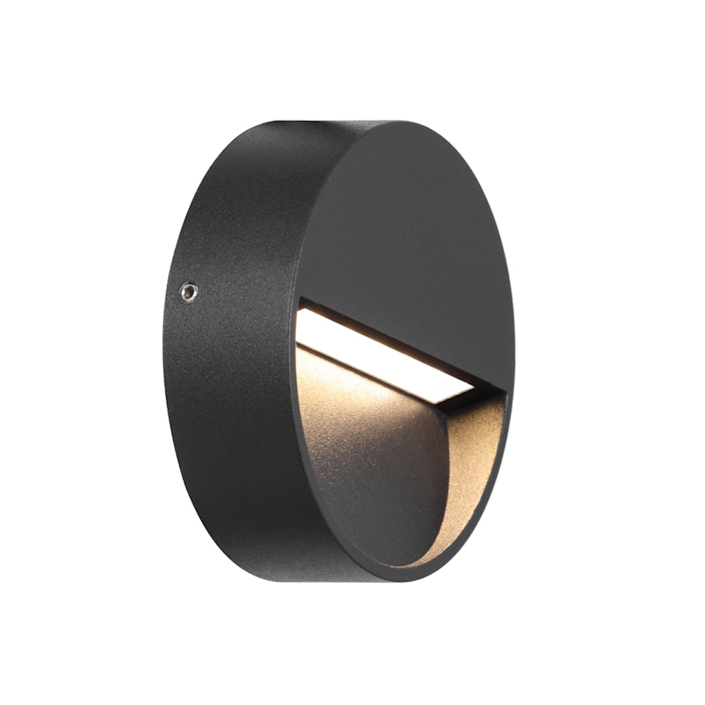 Musan LED Round Wall Light 24V 3W 3000K Black - MUSAN RD.24-BK