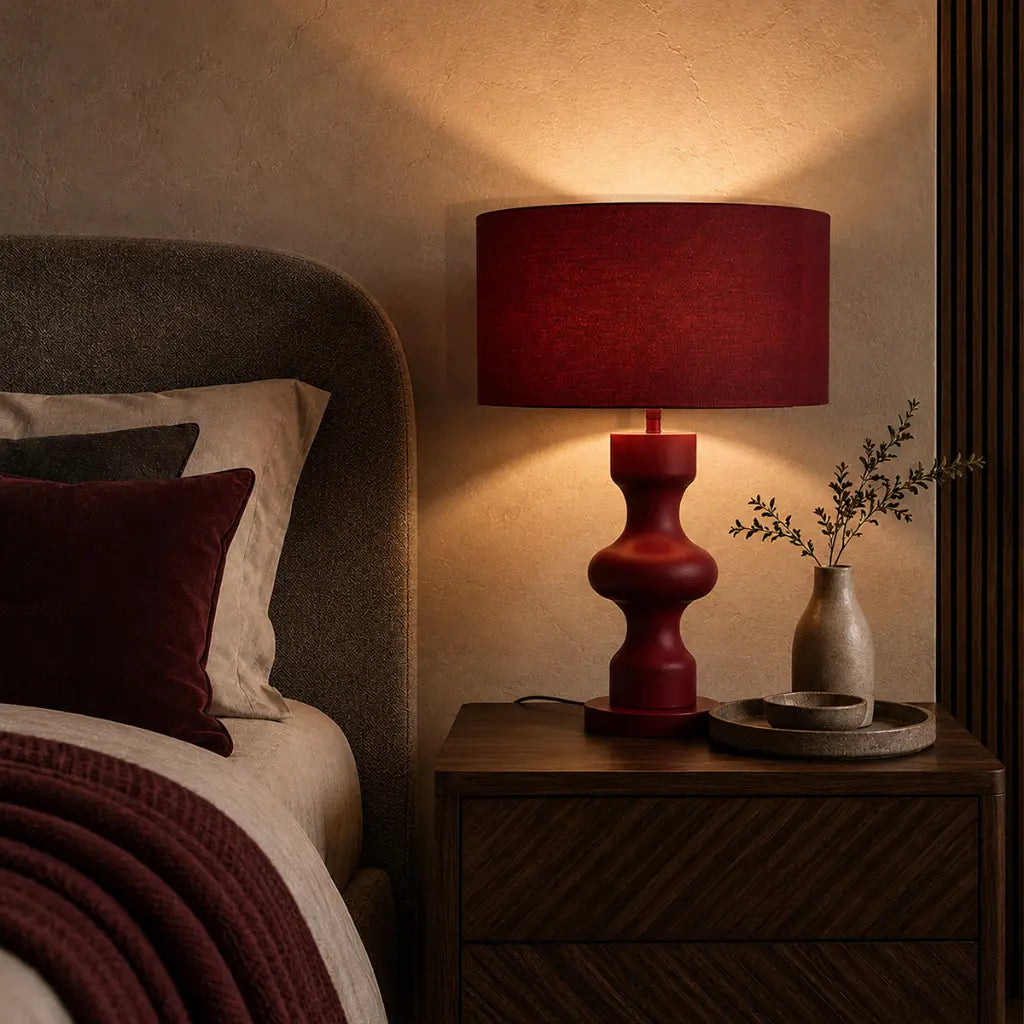 Muse Table Lamp Burgundy - MUSE TL-BUR
