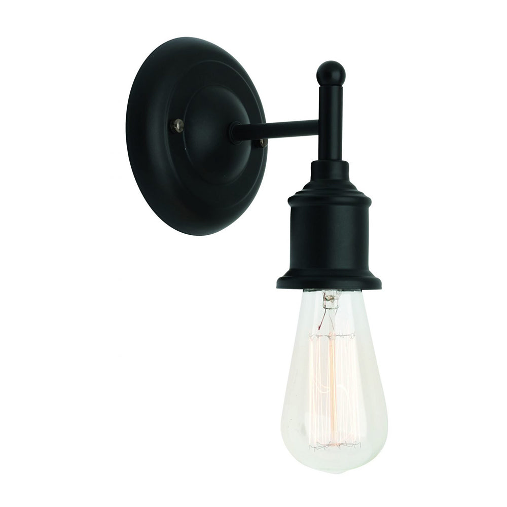 Black sconce deals wall light