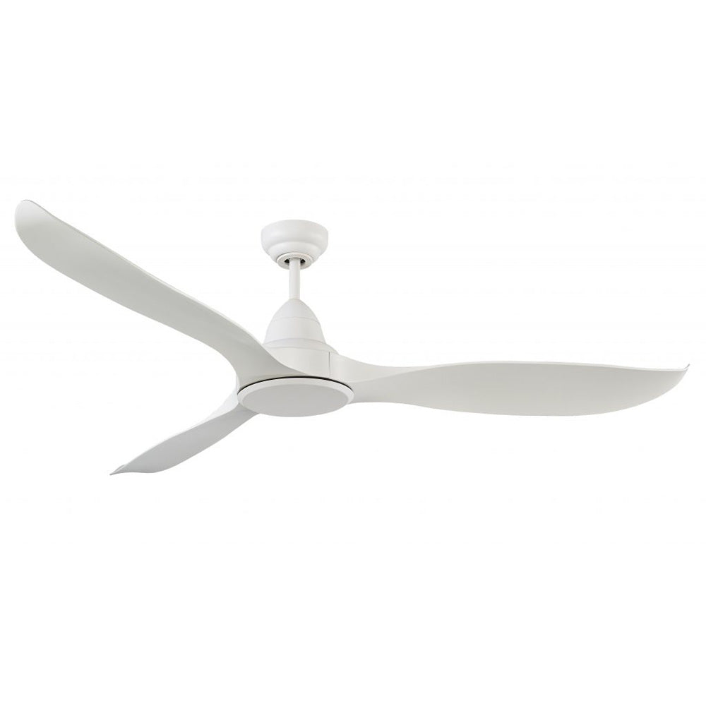 Wave 52" 3 ABS Blade DC Remote Control Ceiling Fan with 18W Tricolour LED Light White Satin - MWF1333WSR
