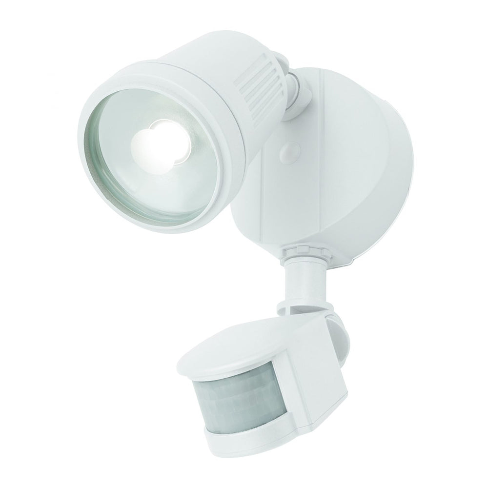 Otto II 1X12W LED Floodlight With Sensor White - MXD6711WHT-SEN
