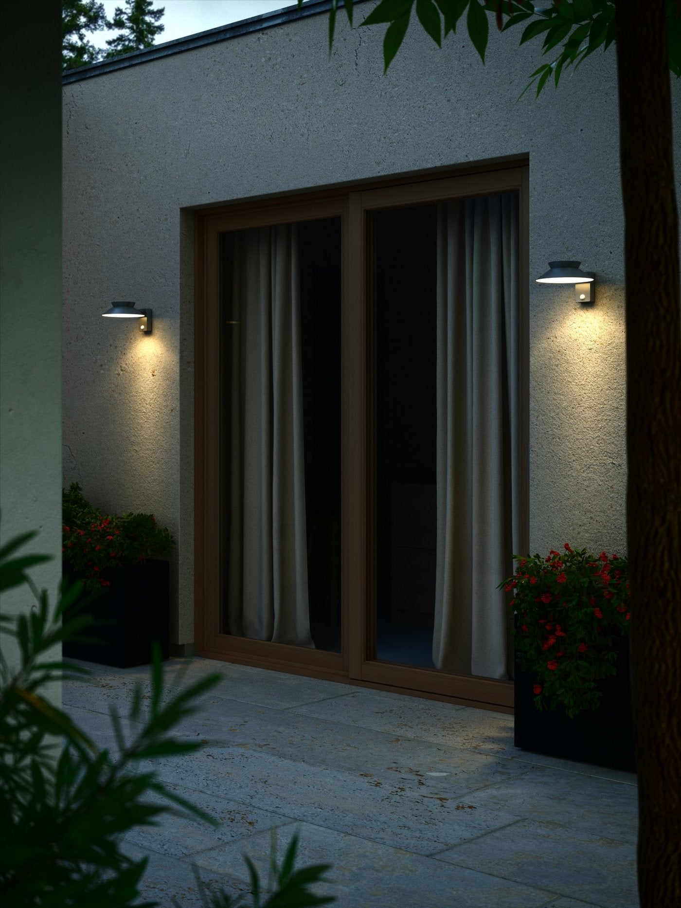 Justina Solar LED Wall Light Anthracite - 2418071050