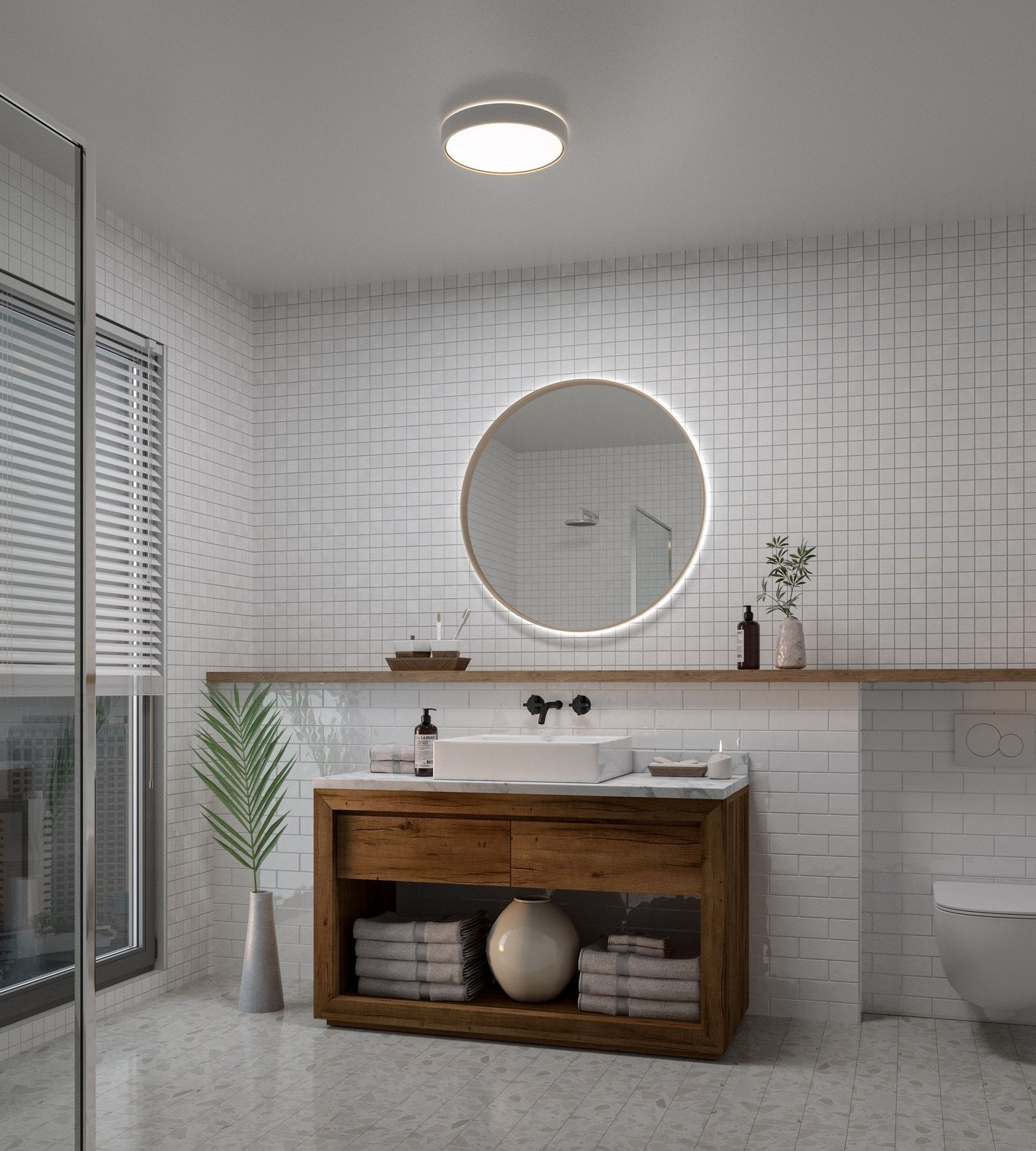Noxy LED Flush Mount Light 17W White - 2015356101