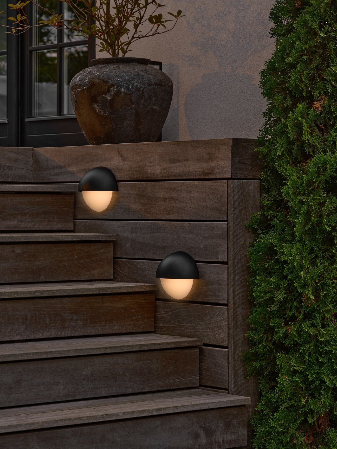 Scorpius Round Plastic Exterior Wall Light Black - 2518401003