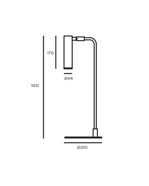 Maru LED Table Lamp 3W 3150K Black & Brass - ARO.S1194/ORO