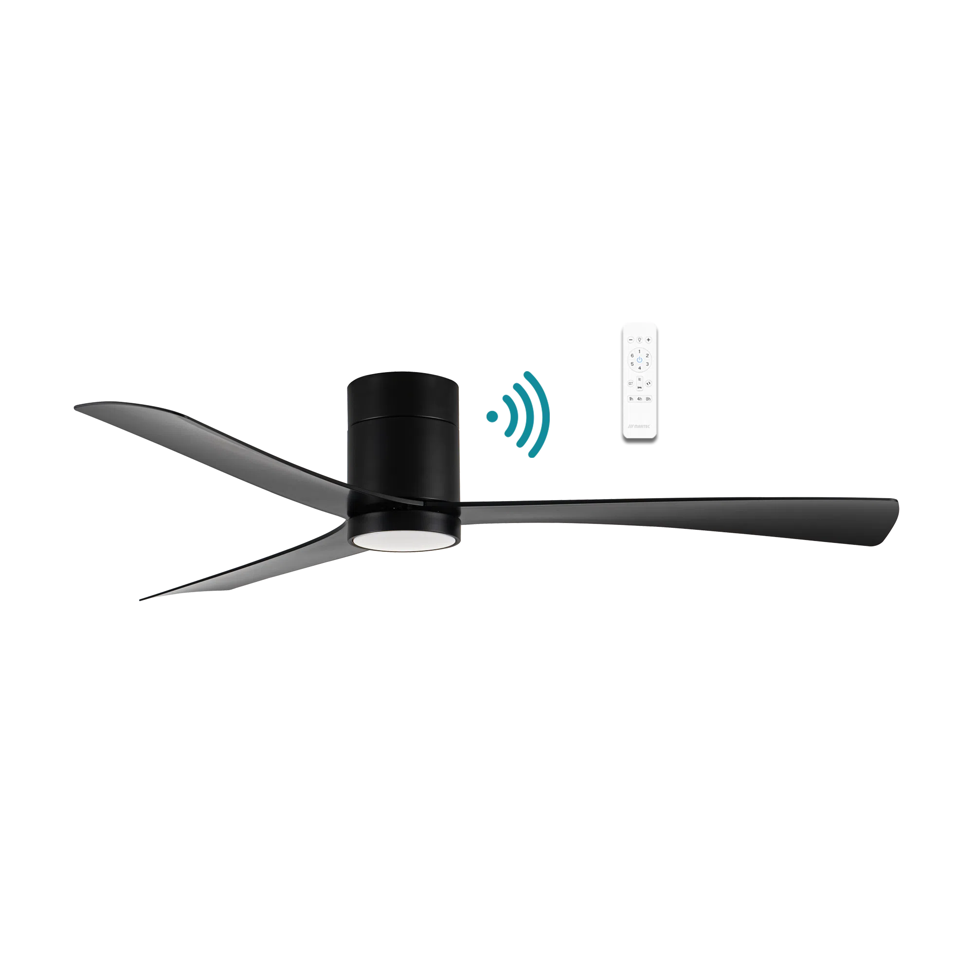 Metro DC Ceiling Fan With LED Light 52" 3 Blade Matt Black With WIFI Remote - MDCM1333M