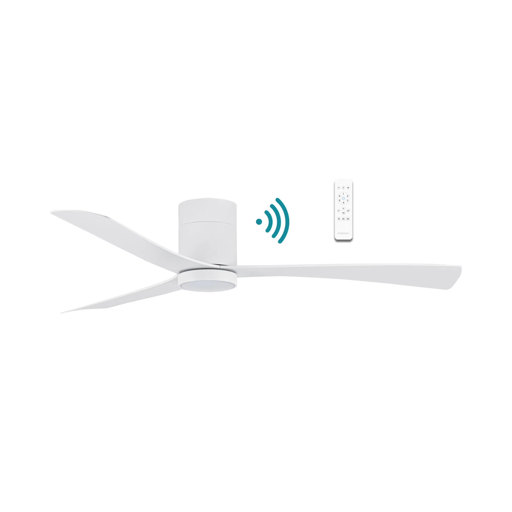 Metro DC Ceiling Fan With LED Light 52" 3 Blade Matt White With WIFI Remote - MDCM1333W