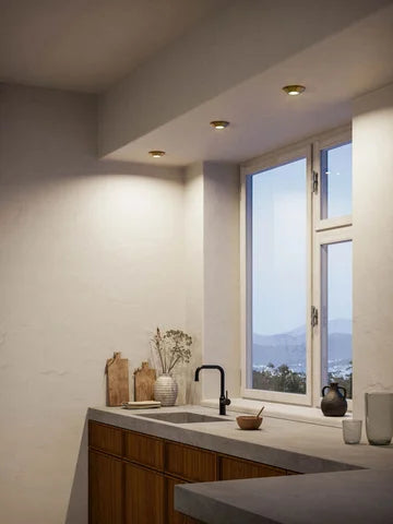 Mini GU5.3 Flush Mount Light Antique Brass - IL.208.09.OO