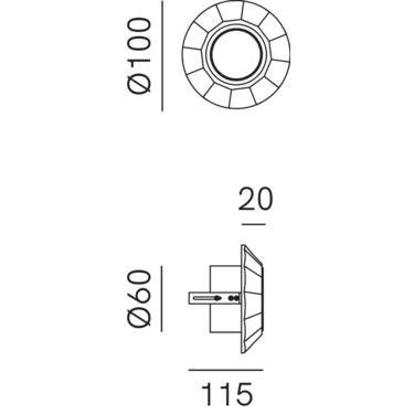 Mini Frame2 Flush Mount Light Antique Brass - IL.208.19.OO