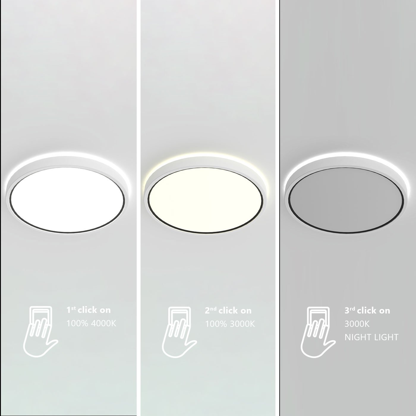 Noxy LED Flush Mount Light 17W White - 2015356101