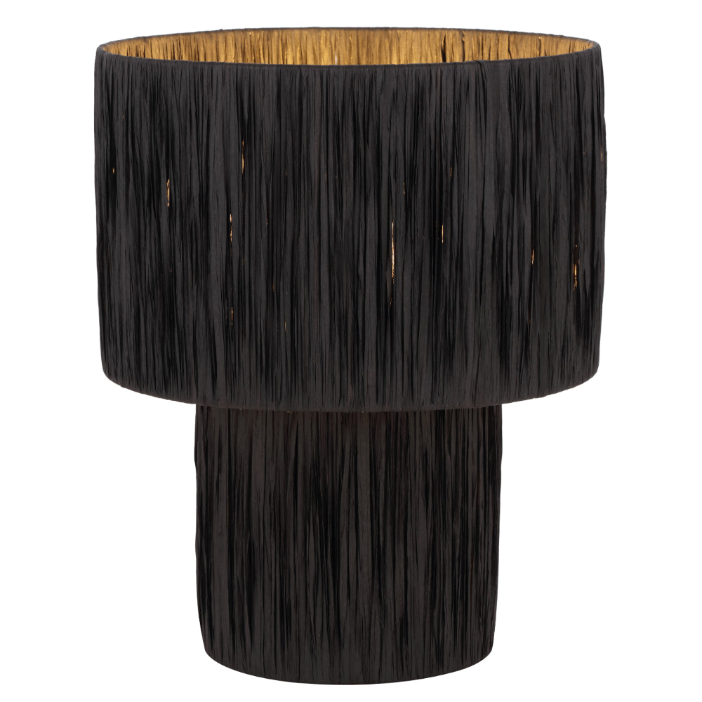 Nativa Large Table Lamp Black & Natural - NATIVA TLL-BK