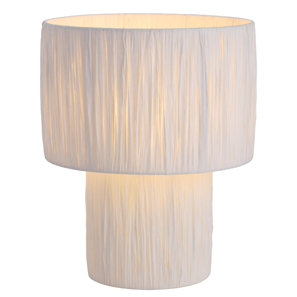 Nativa Large Table Lamp White & Natural - NATIVA TLL-WH