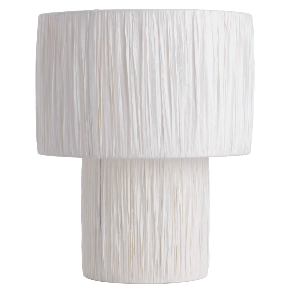 Nativa Large Table Lamp White & Natural - NATIVA TLL-WH