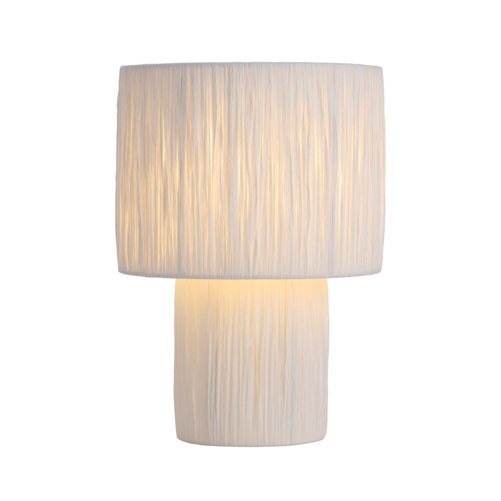 Nativa Small Table Lamp White & Natural - NATIVA TLS-WH