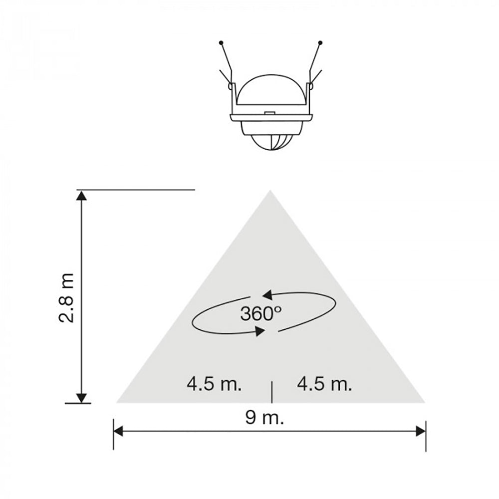 Motion Sensor W79mm White - ND365